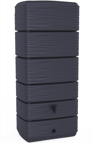 Ondis24 Regenwasser-Wandtank Eco 300 l graphit/anthrazit (Komplettset)